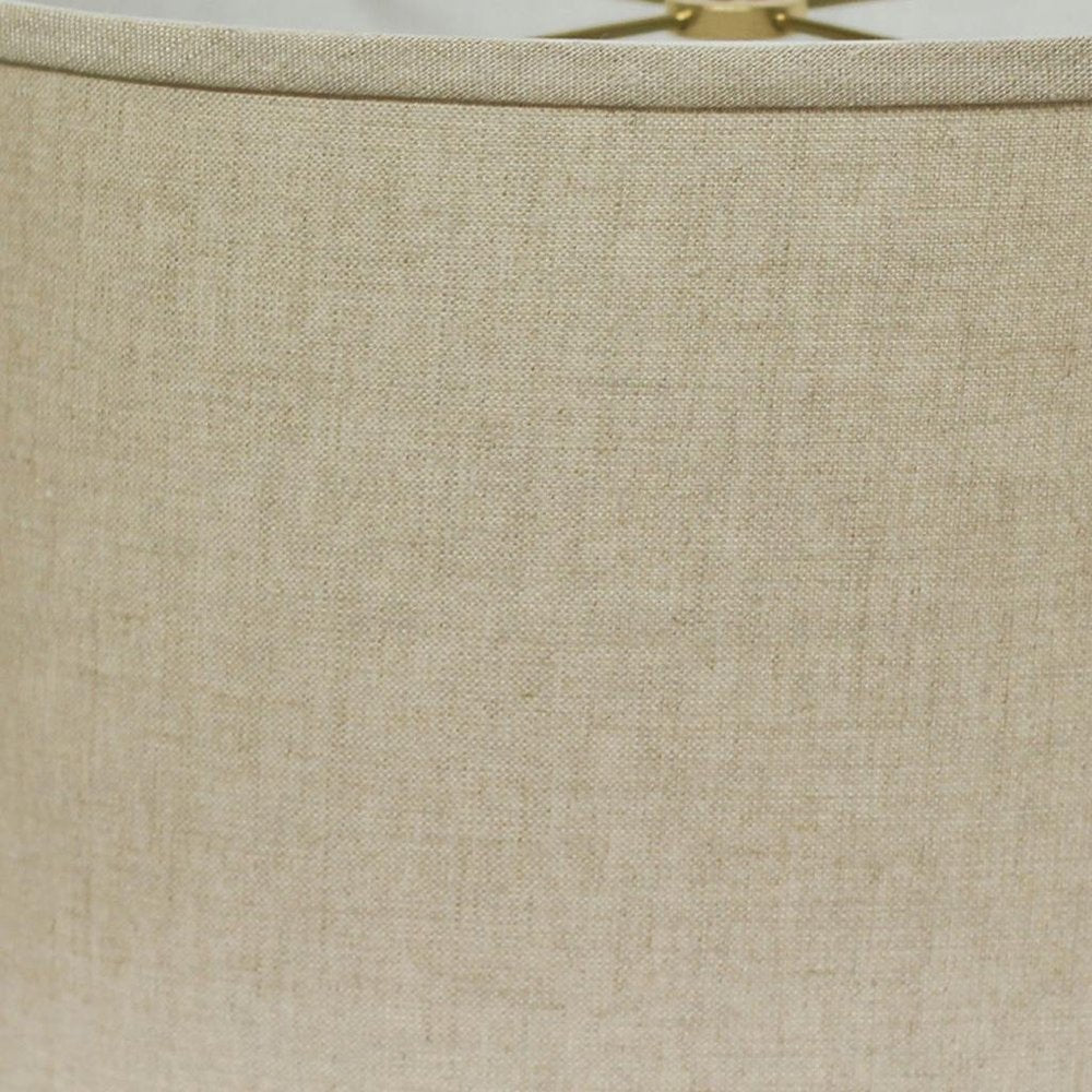 Dark Brown Linen Oval Lamp Shade