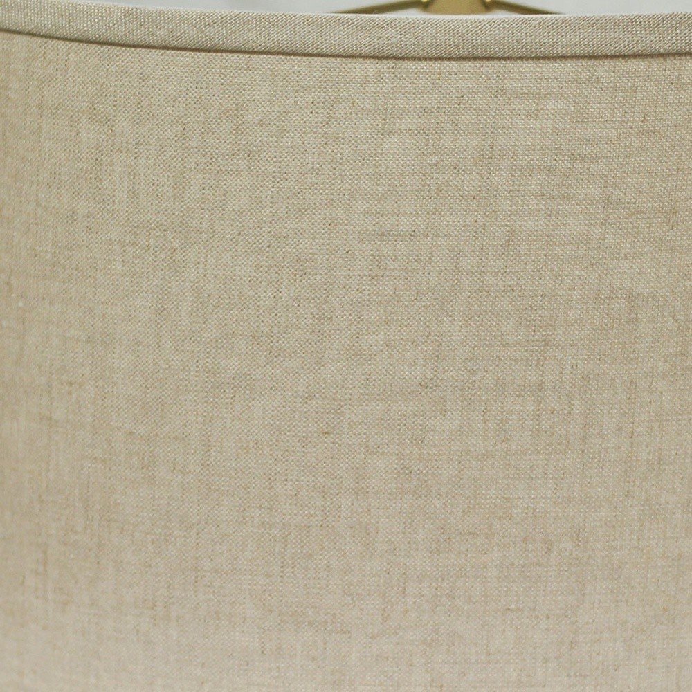 Dark Brown Linen Oval Lamp Shade