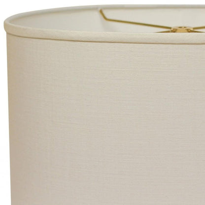 White Linen Oval Lamp Shade
