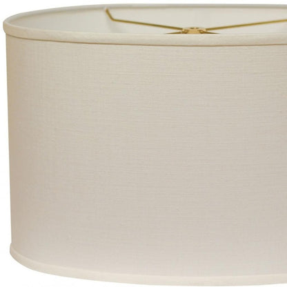 White Linen Oval Lamp Shade