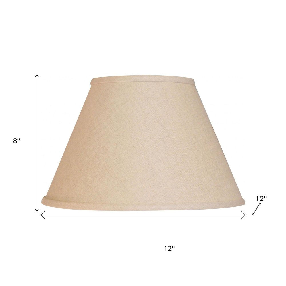 White Linen Empire Lamp Shade