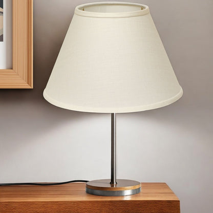 White Linen Empire Lamp Shade