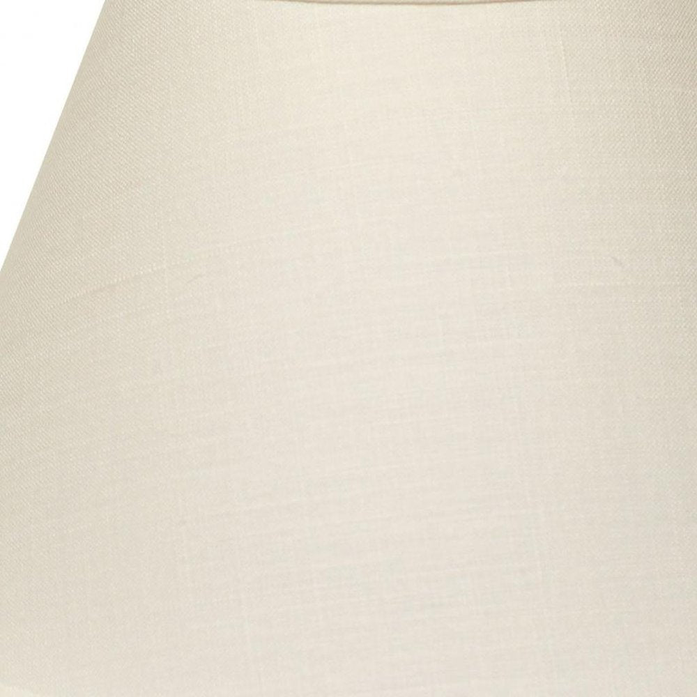 White Linen Empire Lamp Shade