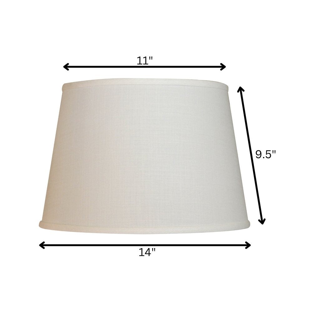 White Linen Empire Lamp Shade