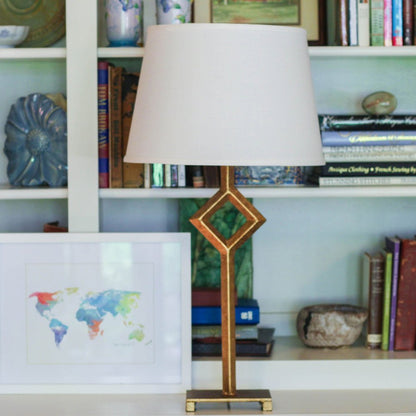 White Linen Empire Lamp Shade