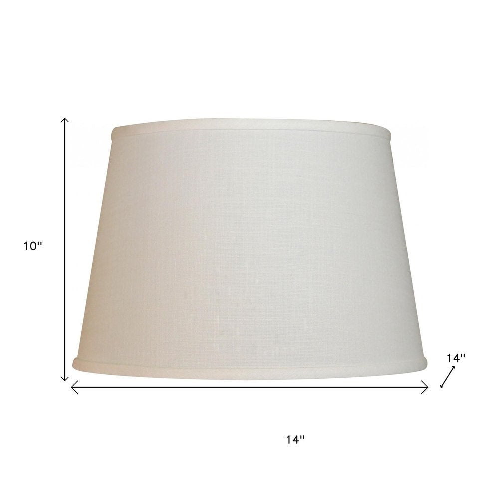 White Linen Empire Lamp Shade