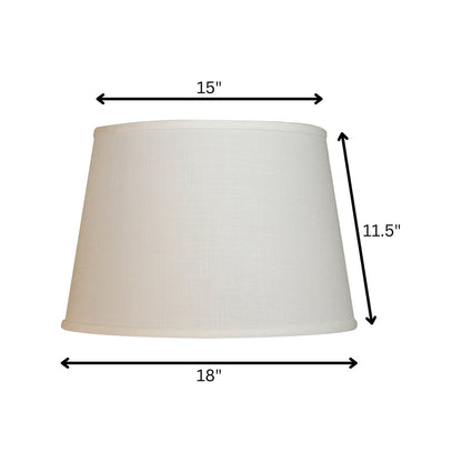 White Linen Empire Lamp Shade