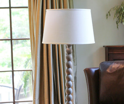 White Linen Empire Lamp Shade