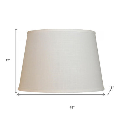 White Linen Empire Lamp Shade