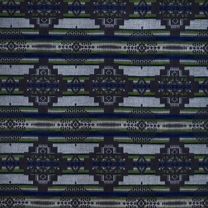 Forest Green and Blue Tribal Print Throw Blanket