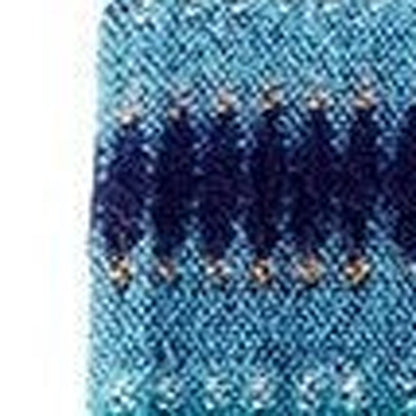 Blue Woven Acrylic Reversable Queen Blanket