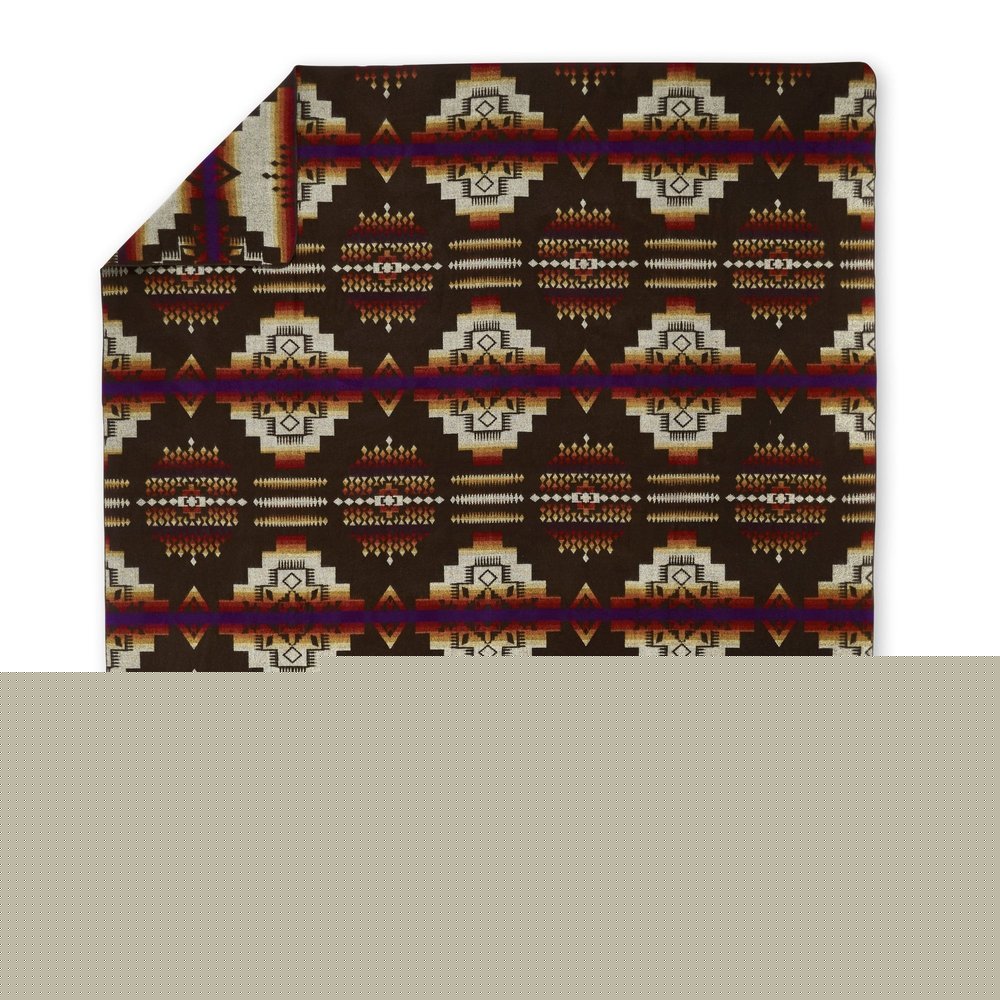 Brown Woven Acrylic Reversable Queen Blanket