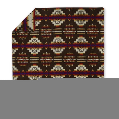 Brown Woven Acrylic Reversable Queen Blanket