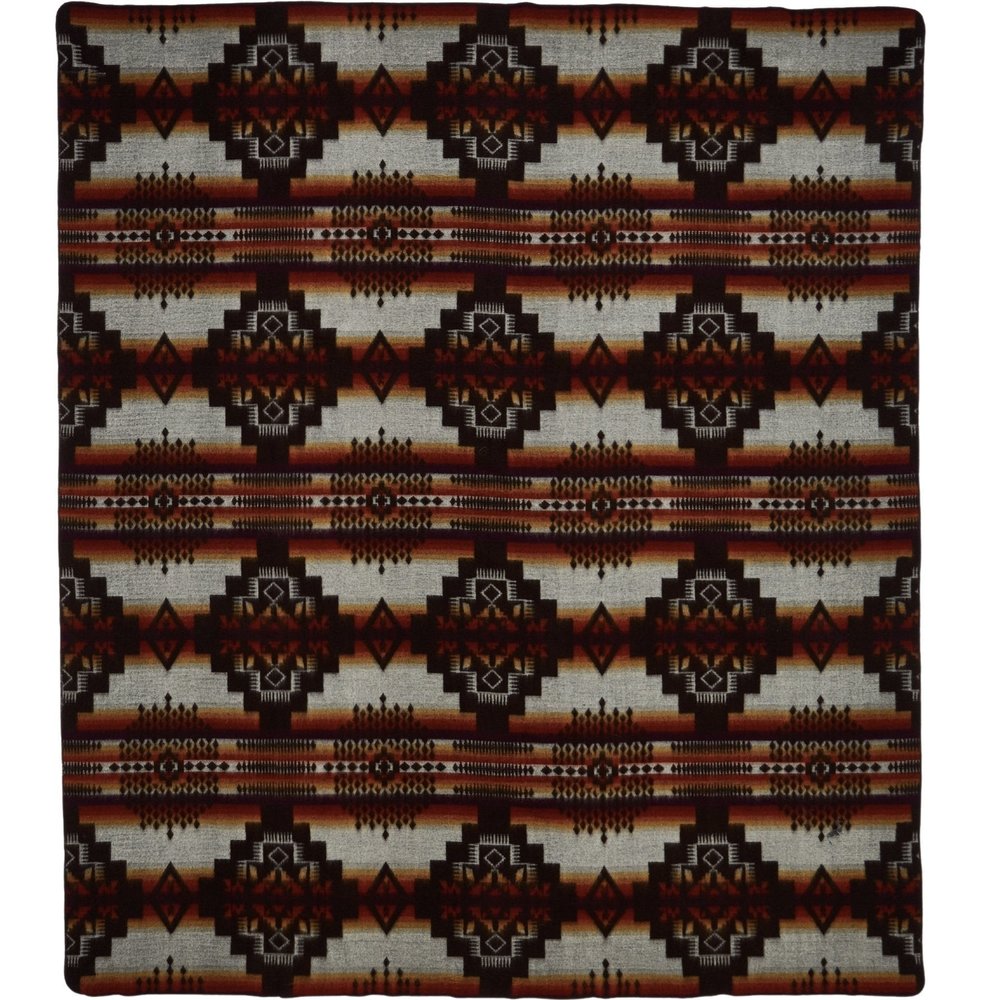 Brown Woven Acrylic Reversable Queen Blanket
