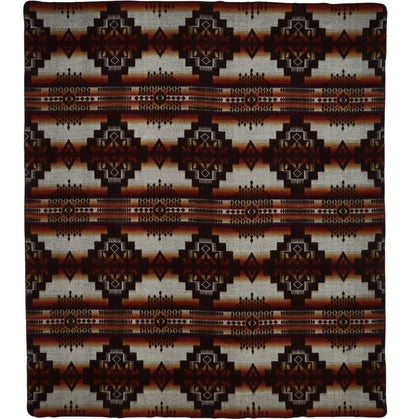 Brown Woven Acrylic Reversable Queen Blanket