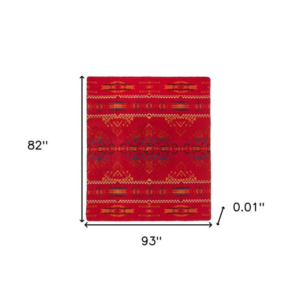 Ultra Soft Red Southwest Handmade Throw Blanket