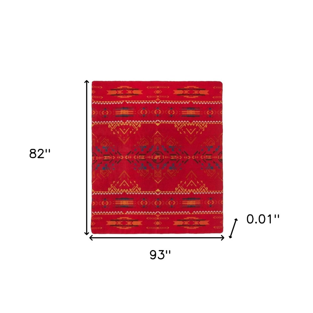 Ultra Soft Red Southwest Handmade Throw Blanket