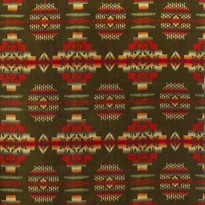 Olive Green Woven Acrylic Reversable Queen Blanket