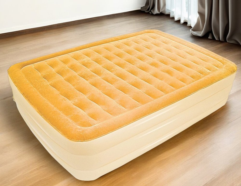 Dreamy Golden Inflatable Queen Size Air Mattress