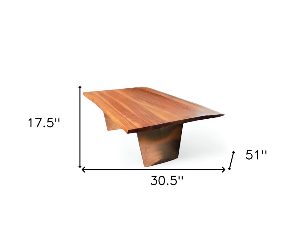 31" Natural Solid Wood Coffee Table