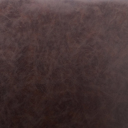 Set of Two Brown and Black Upholstered Faux Leather Dining Side Chairs