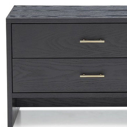 18" Wood Two Drawer Nightstand