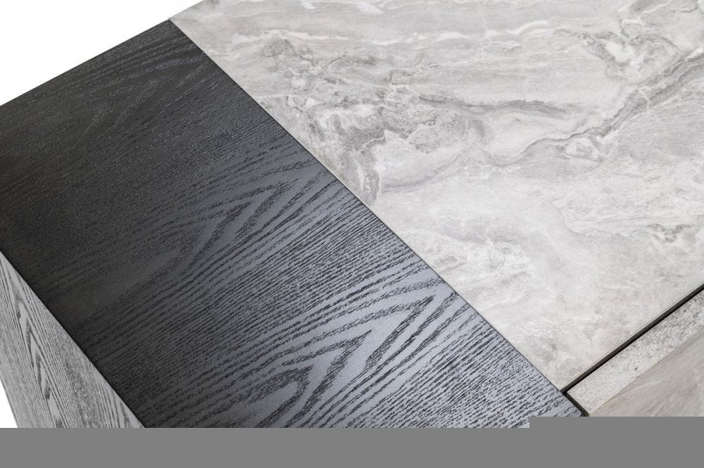 18" Wood Two Drawer Nightstand