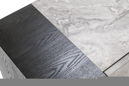 18" Wood Two Drawer Nightstand