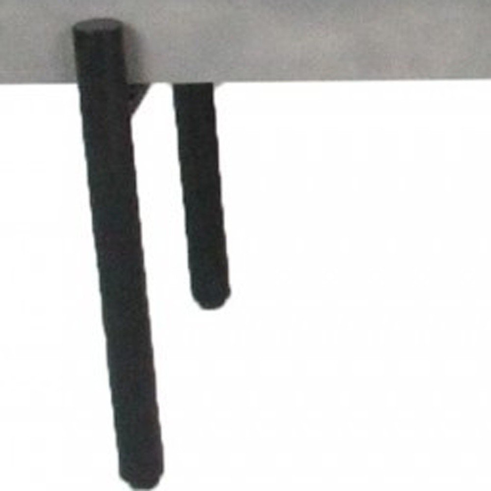 63" Gray And Black Iron and Concrete Dining Bench