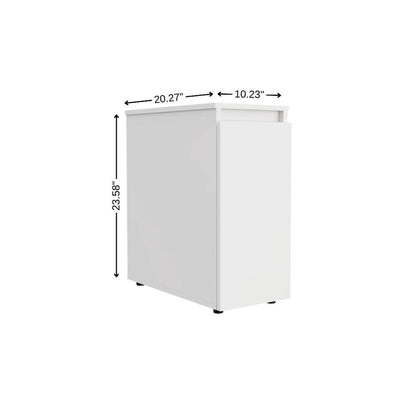 10" White Wood Freestanding Bathroom Vanity