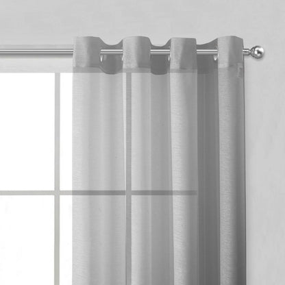 Set of Two 84"  Silver Solid Modern Window Panels