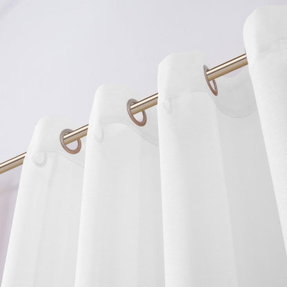Set of Two 84"  White Solid Modern Window Panels