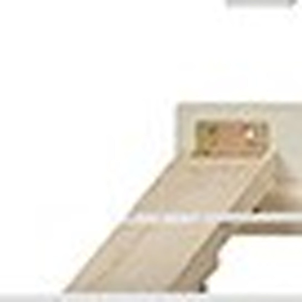 White Wood Twin Bed Frame with Trundle