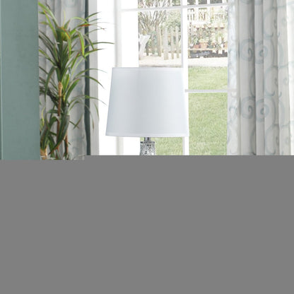 20" White Table Lamp With White Globe Shade