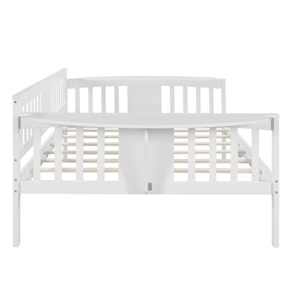 White Wood Full Bed Frame