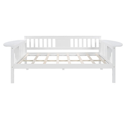 White Wood Full Bed Frame