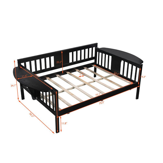 Espresso Wood Full Bed Frame