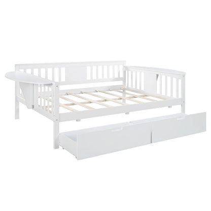 White Wood Full Bed Frame