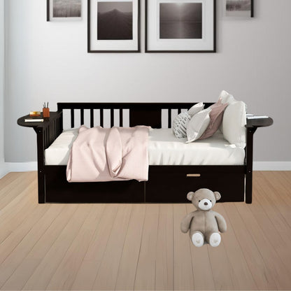 Espresso Wood Full Bed Frame