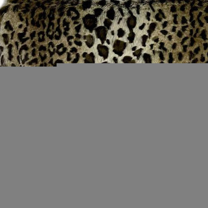 50" X 60" Black Brown And Beige Leopard Faux Fur Plush Throw Blanket