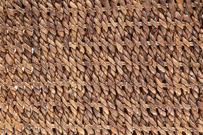 Brown Natural and Rustic Woven Banana Leaf Straight King Size Headboard