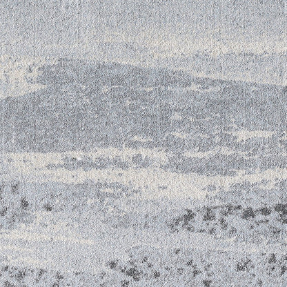8' X 11' Blue and Gray Abstract Area Rug