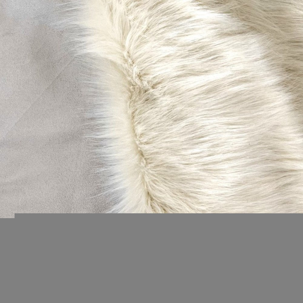 50" x 60" Royal White Long Hair Faux Fur Throw