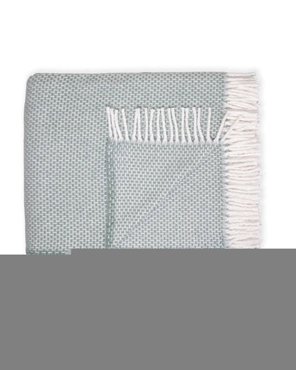 55" X 70" Sage Cotton Blend Woven Throw Blanket
