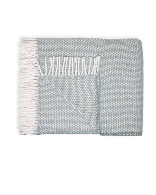 55" X 70" Sage Cotton Blend Woven Throw Blanket