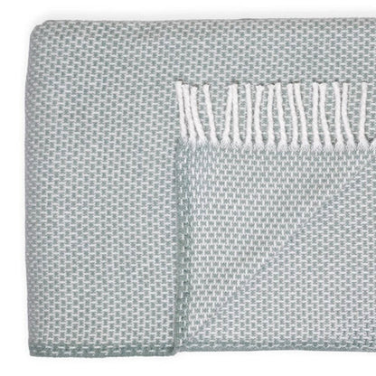 55" X 70" Sage Cotton Blend Woven Throw Blanket
