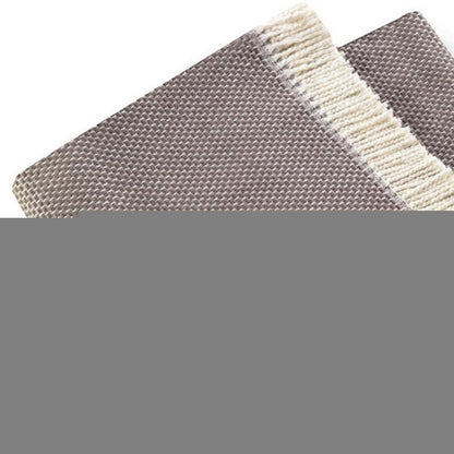 Soft Taupe Links Pattern Throw Blanket