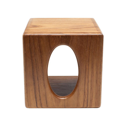 Traditional Solid Teak Square Tissue Box Cover