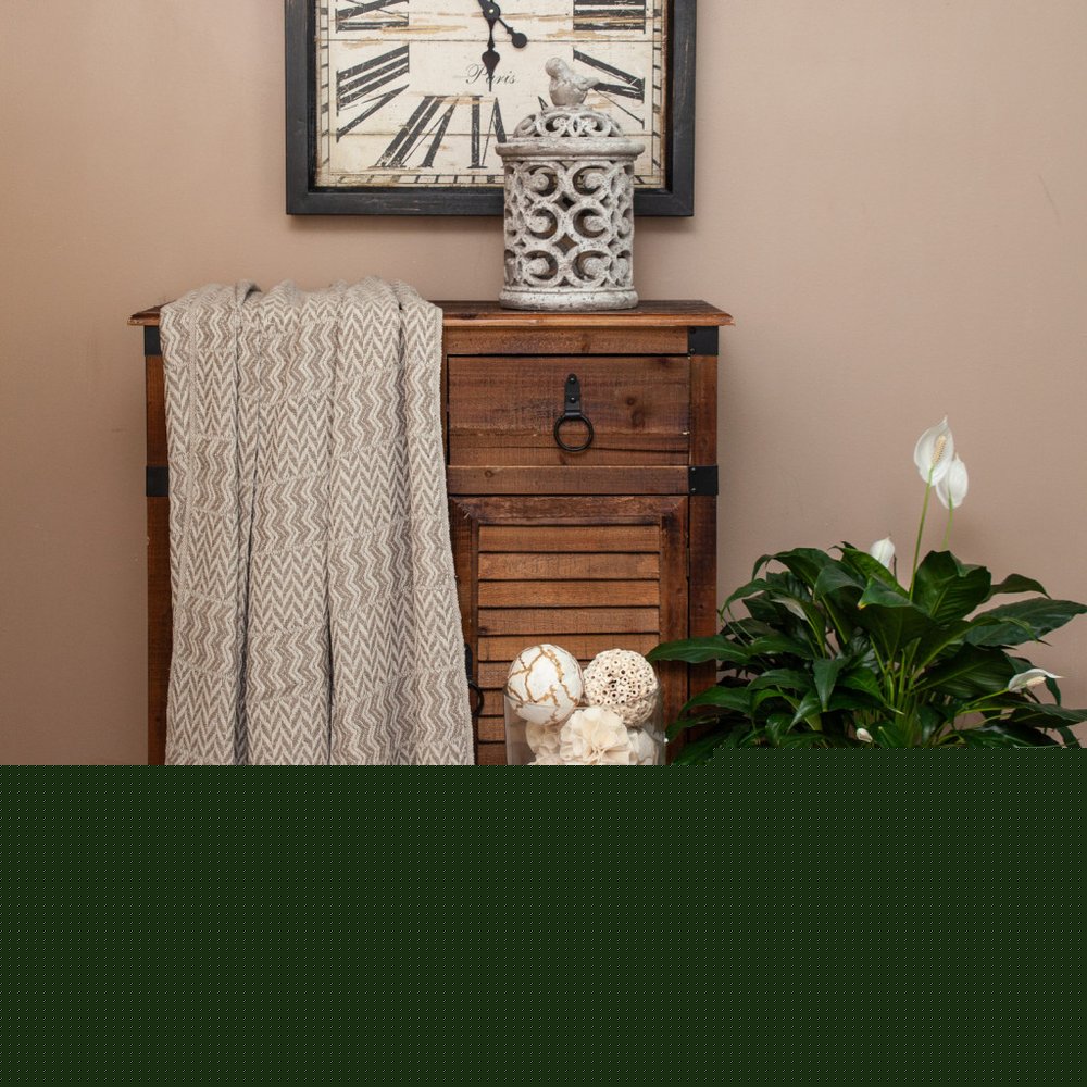 Multi Beige Herringbone Woven Handloom Throw