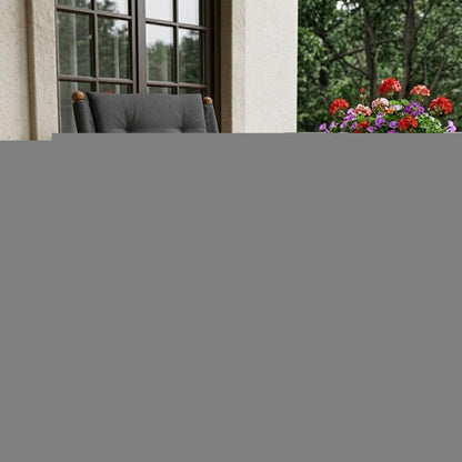 23" Black and Natural Wood Solid Wood Indoor Outdoor Director Chair with Black Cushion
